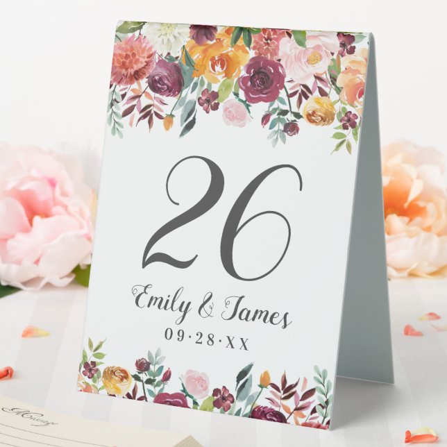 Rustic Burgundy Pink Fall Floral Wedding Monogram (In SItu (Wedding))