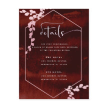 Rustic Burgundy Pink Geometric Floral Wedding