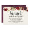 Rustic Burgundy Post Wedding Brunch Invitation