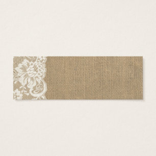 Rustic Burlap and Lace Wedding Place Card
