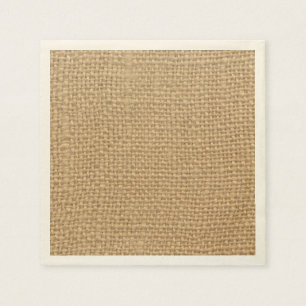 Rustic Burlap Background Napkin