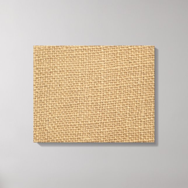 Rustic Burlap Background Printed Canvas Print (Front)