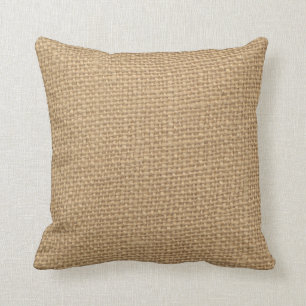 Rustic Burlap Background Printed Cushion
