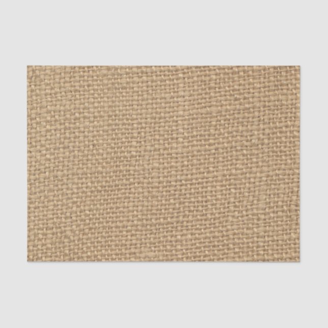 Rustic Burlap Background Printed Tissue Paper (Front)