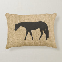 Rustic Burlap Black Western Pleasure Horse