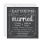 Rustic Burlap Black White Wedding Invitations