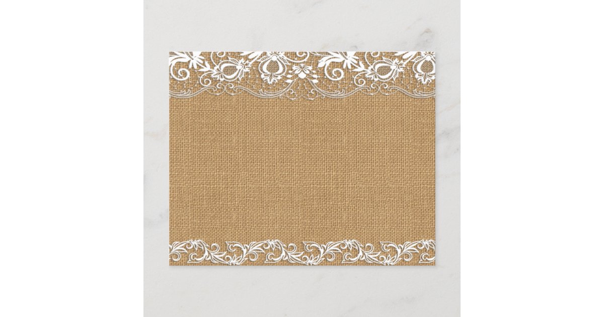 Rustic Burlap & Lace Effect Scrapbook Paper | Zazzle