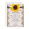 Rustic Burlap Lace Twine Sunflower Wedding Invites