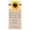 Rustic Burlap Lace Twine Sunflower Wedding Program