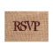 Rustic Burlap Lace Typography Wedding RSVP Cards