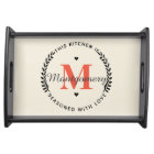 Rustic Burlap Monogram Seasoned With Love