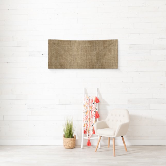 Rustic Burlap Nature Pattern Banner – Farmhouse (Insitu)