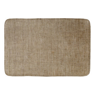 rustic burlap nature pattern bath mat