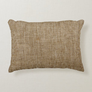 rustic burlap nature pattern decorative cushion