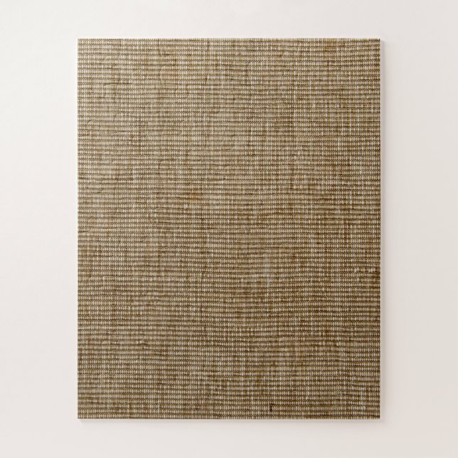 Rustic Burlap Nature Pattern Jigsaw Puzzle – Farm (Vertical)