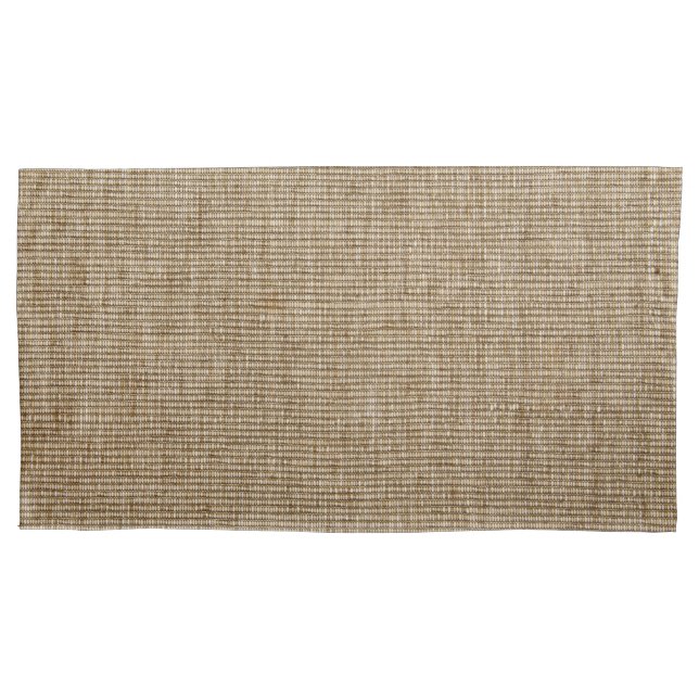 rustic burlap nature pattern pillowcase (Front)