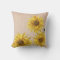 Rustic Burlap & Sunflowers Throw Pillow