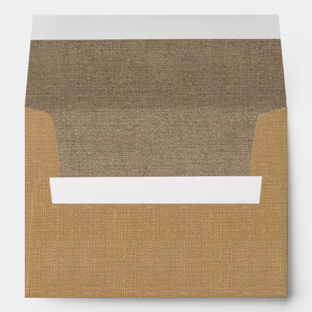Rustic Burlap Texture Envelopes (Back (Bottom))