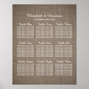 Rustic Burlap Wedding Poster