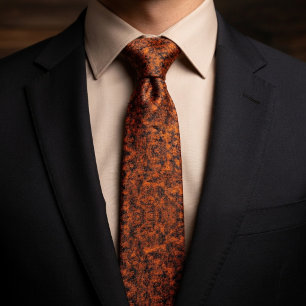 Rustic Burnt Orange Speckle Tie