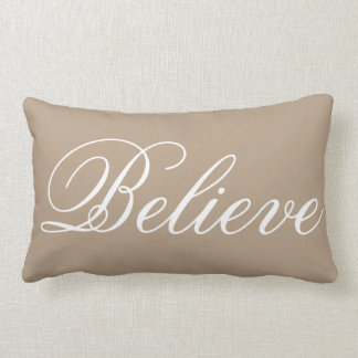 Rustic Burp Christmas Believe Holiday Lumbar Cushion