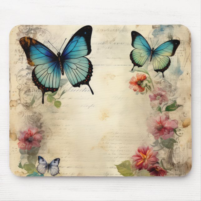 "Rustic Butterflies" Mouse Pad (Front)