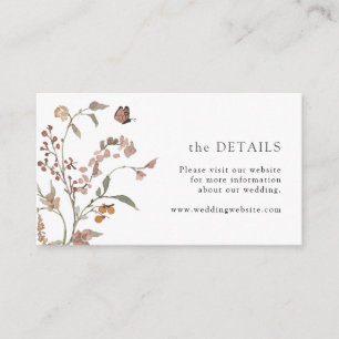 Rustic Butterfly Boho Details Card