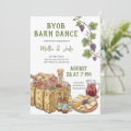 Rustic BYOB Barn Dance Engagement Celebration Invitation | Zazzle
