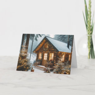 Rustic Cabin Christmas Greeting Cards