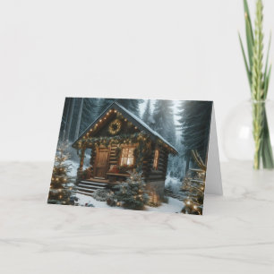 Rustic Cabin Christmas Greeting Cards