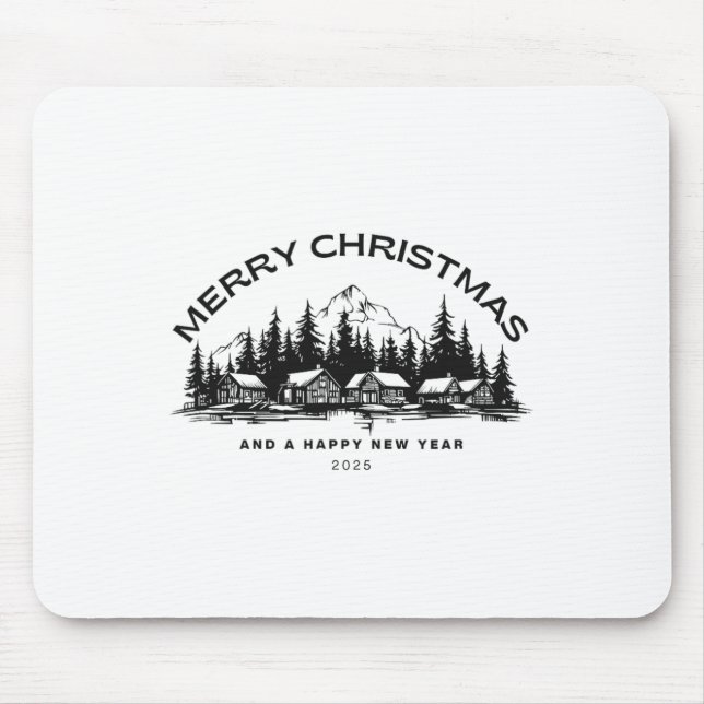 Rustic Cabin Christmas  Mouse Pad (Front)