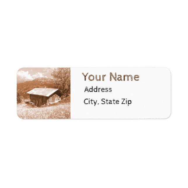 Rustic Cabin Return Address Labels (Front)