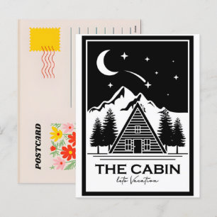 Rustic Cabin   Scenic Retreats for Nature Lovers & Holiday Postcard