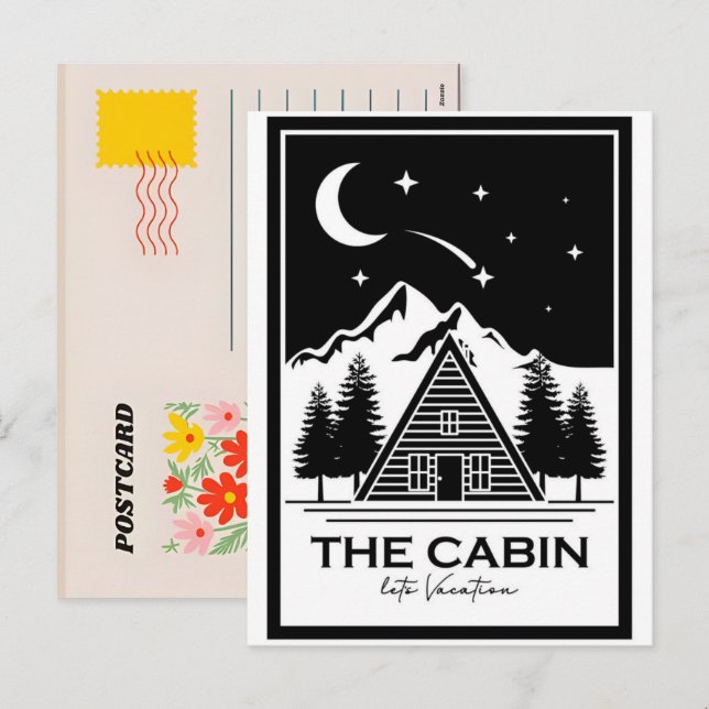 Rustic Cabin | Scenic Retreats for Nature Lovers & Holiday Postcard (Front/Back)