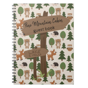 Rustic Cabin Vacation Home Guest Book Sign In