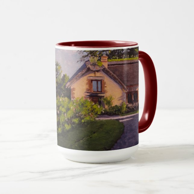 Rustic Cabin With Purples, Greens, Yellows Mug (Front Right)
