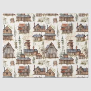 Rustic Cabins Tissue Paper