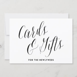 Rustic Calligraphy Cards & Gifts Wedding Sign