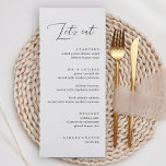 Rustic Calligraphy Let's Eat Wedding DinnerMenu Menu<br><div class="desc">Rustic Let's Eat Wedding Dinner and Drinks Menu,  Simple Calligraphy Rustic Wedding Menus Wedding Menus,  Rustic Wedding Menu,  Floral Wedidng Menu,  Wedding Table Menu</div>