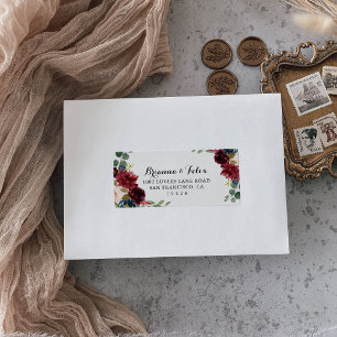 Rustic Calligraphy Wedding RSVP Address Label