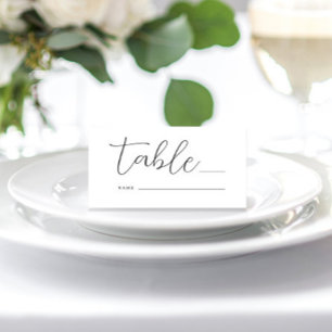 Rustic Calligraphy Wedding Table Place Card