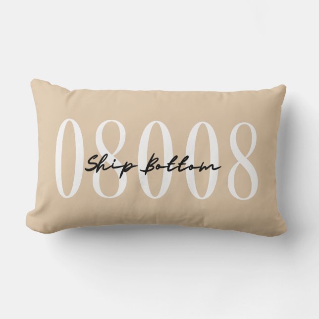 Rustic Camel Zip Code City Personalised Pillow (Front)