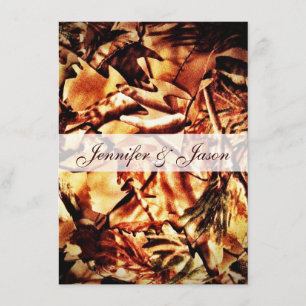 Rustic Camo Camouflage Lace Wedding Invitations