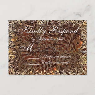 Rustic Camo Camouflage Wedding RSVP Cards