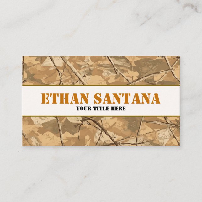Rustic Camouflage Business Card (Front)