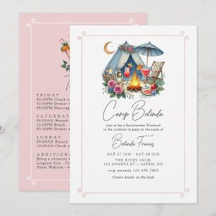 Rustic Camp Bride Bachelorette Weekend Invitation