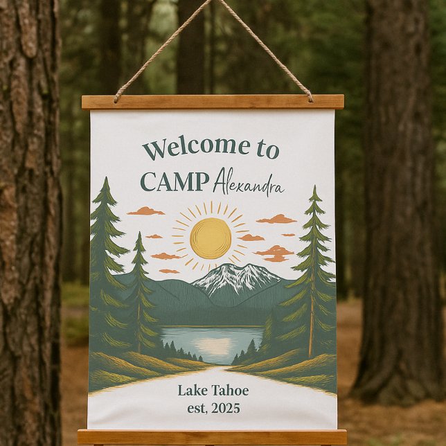 Rustic Camp Weekend Retreat Hanging Tapestry (Creator Uploaded)
