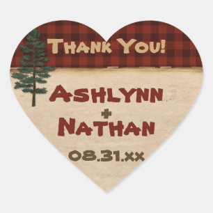 Rustic Camping "Glamping" Wedding Favour Sticker