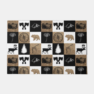 Rustic Camping Outdoors Adventure Doormat