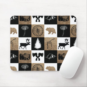 Rustic Camping Outdoors Adventure Mouse Pad